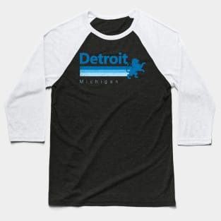 Vintage Detroit Football Retro Michigan At Sunday Gameday Baseball T-Shirt